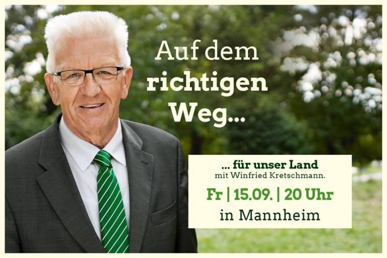 Winfried Kretschmann kommt nach Mannheim