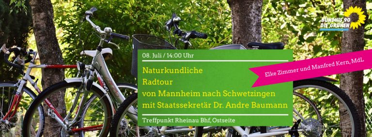 Naturkundliche Radtour von Mannheim nach Schwetzingen