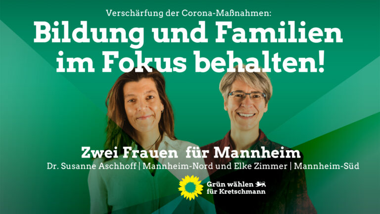 Pressemitteilung: Verschärfung der Corona-Maßnahmen: Bildung und Familien im Fokus behalten!