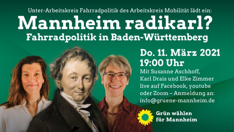 Veranstaltung: Mannheim radikarl? Fahrradpolitik in Baden-Württemberg