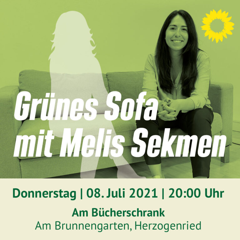 Grünes Sofa im Herzogenried mit Melis Sekmen