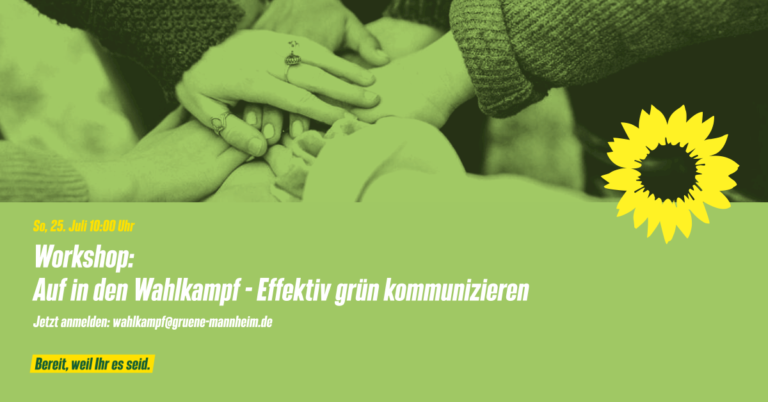 Workshop:  “Auf in den Wahlkampf – Effektiv grün kommunizieren”